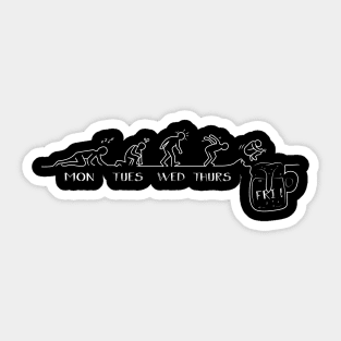 Funny Weekend Drinking Design Sticker